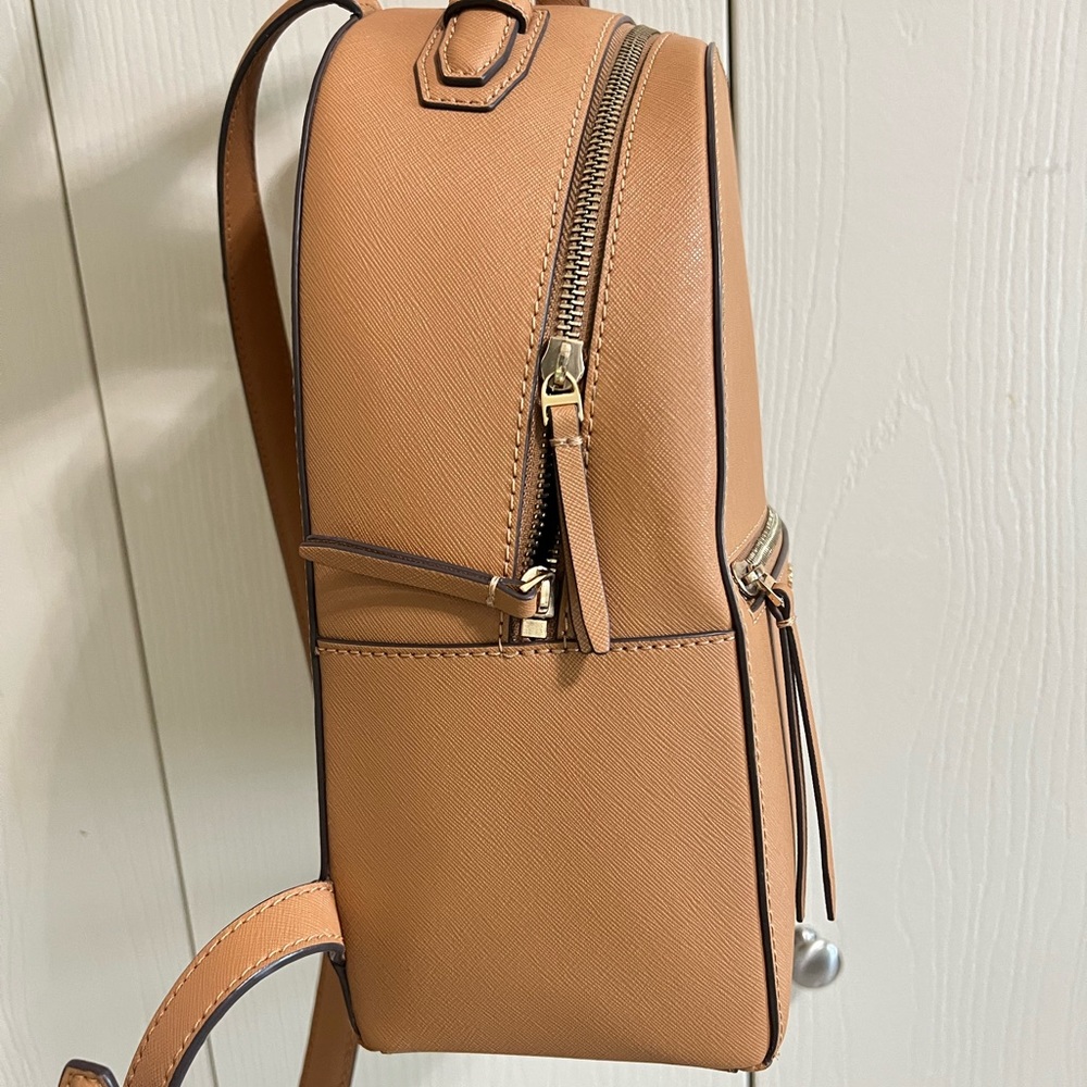 Tory Burch Tan Saffiano Leather Backpack